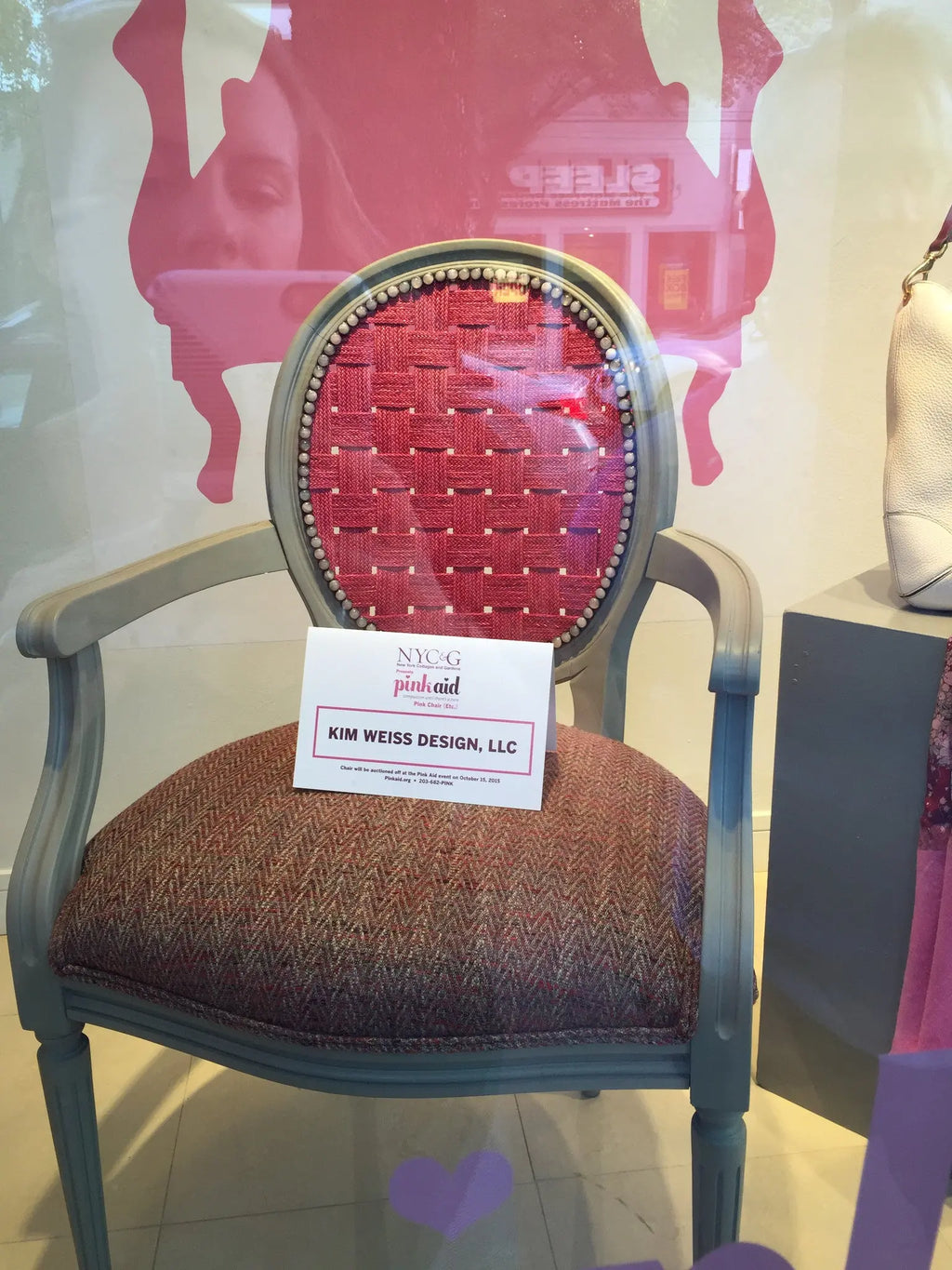 Diamond Heads Featured in Stylish Kim Weiss Design Chair Diamond Head Upholstery Tack