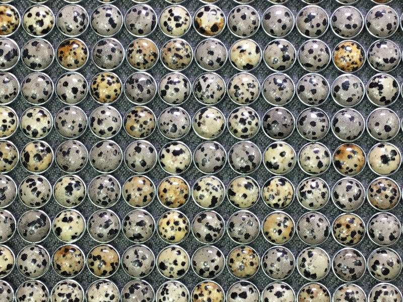 Dalmation Jasper Natural Stone Diamond Head Upholstery Tack
