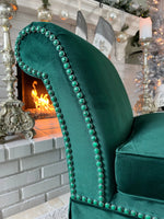 Green with Envy  A Velvet and Malachite Throne Diamond Head Upholstery Tack