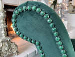 Green with Envy  A Velvet and Malachite Throne Diamond Head Upholstery Tack