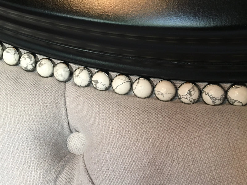 Howlite Natural Stone Diamond Head Upholstery Tack