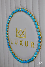 Howlite Turquoise Diamond Head Upholstery Tack