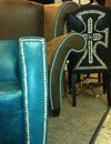 Turquoise Matrix Luster Stone Diamond Head Upholstery Tack